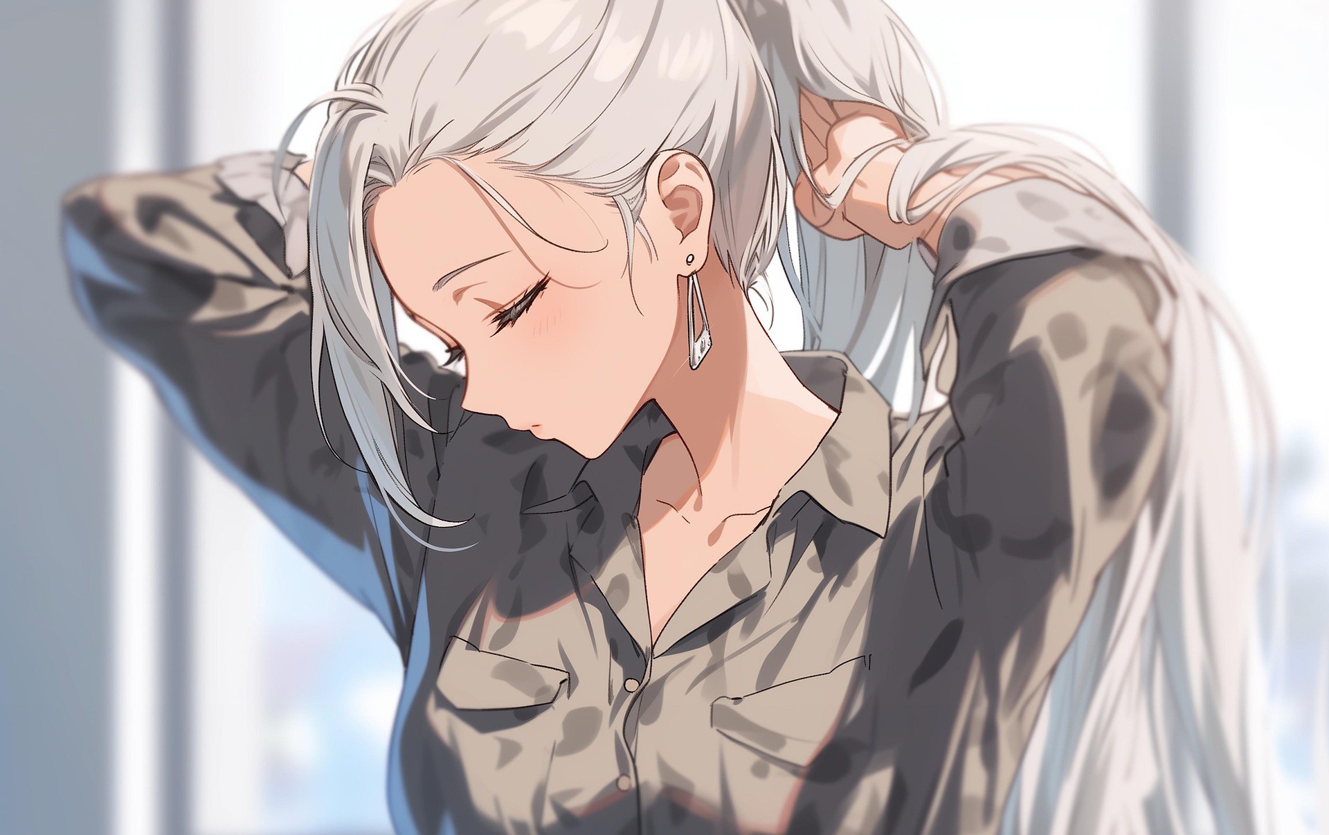 扎头发的女孩