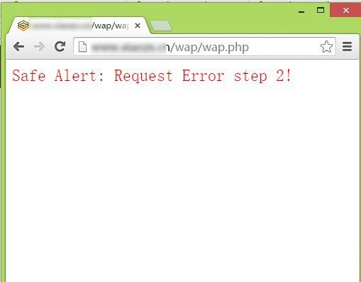 Safe Alert: Request Error step 2!