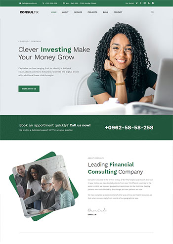��ҵ��ĿͶ�ʹ�˾bootstrap��̬html5��վģ��