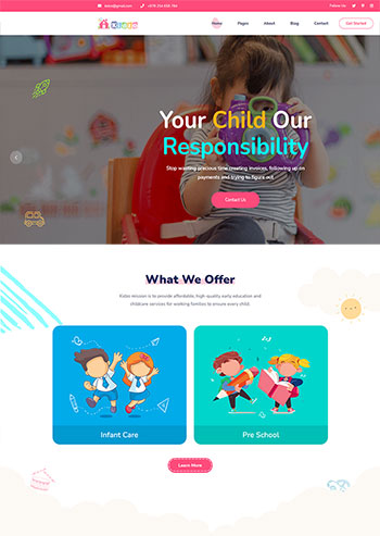 ��Ӧʽ��ɫ��ͨ�Ķ�ͯ����������վHTML5ģ��