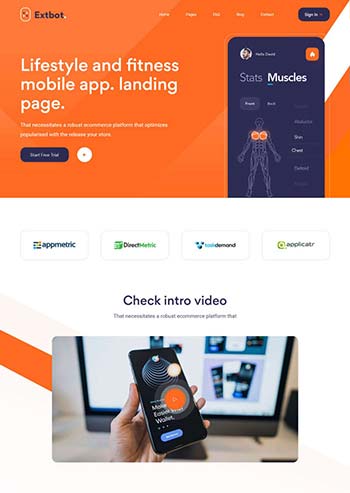 �����˶�app����չʾģ��