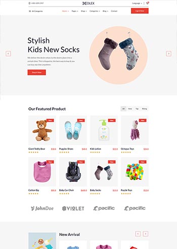 Ӥ����Ʒ�̵�HTML5ģ��