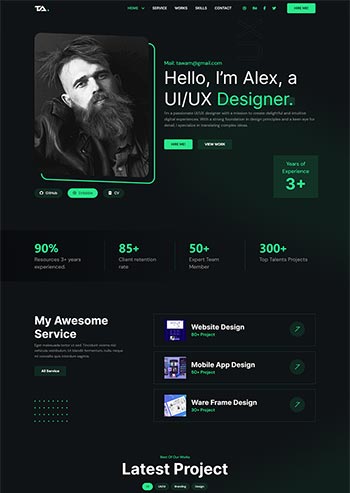 UI���ʦ���˼�����Ʒչʾ��ҳģ��
