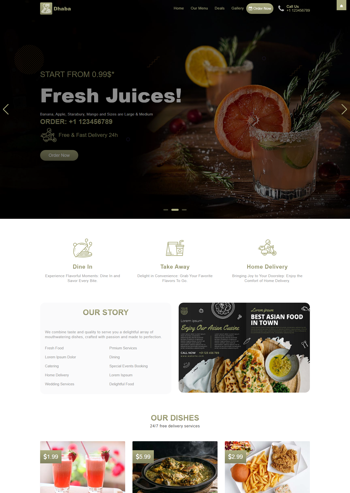 HTML5��Ӧʽ������ʳ�����վģ��