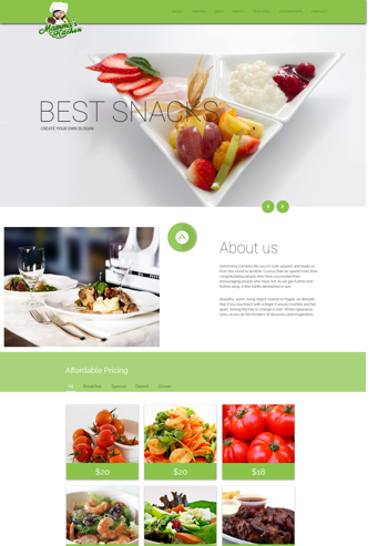 ������ɫ��ɫ������ʳ����Bootstrap��Ӧʽģ��