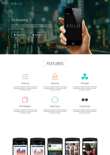 Bootstrap��ɫAPP����������Ӧʽ��վģ��