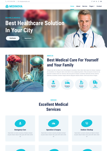 ��ɫҽ�ƽ���������ӦʽHTML5��վģ��