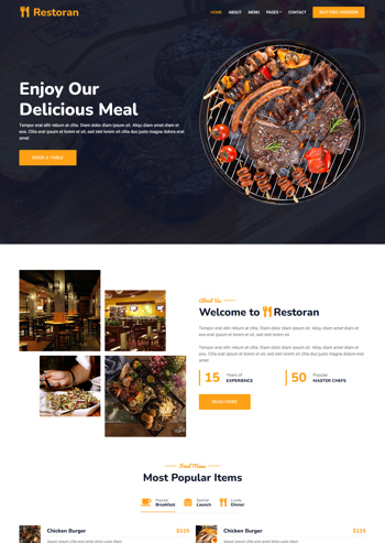 ��ɫ������ʳ��ӦʽHTML5��վģ��