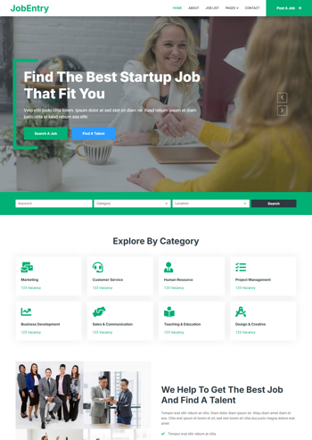 ��ɫ���˼�����ְ��ӦʽHTML5��վģ��